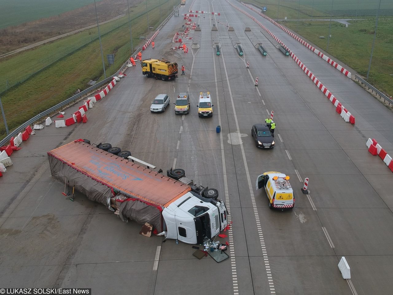 Wypadek na A4. Kierowca tira był pijany