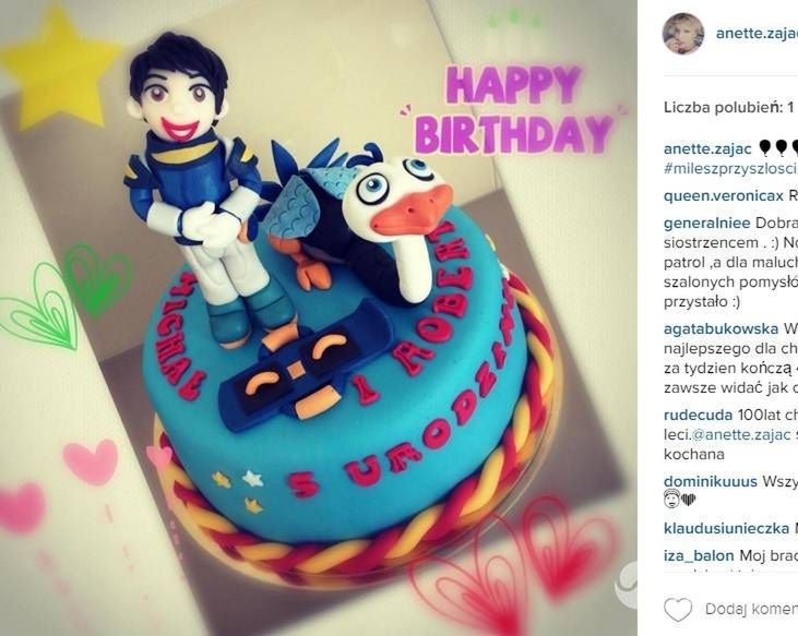 Aneta Zajac pokazała tort urodzinowy dla synów