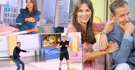 Kinga Rusin i Piotr Kraśko kręcą hula-hop w "Dzień Dobry TVN". Swoimi popisami zrobili dzień widzom [WIDEO]