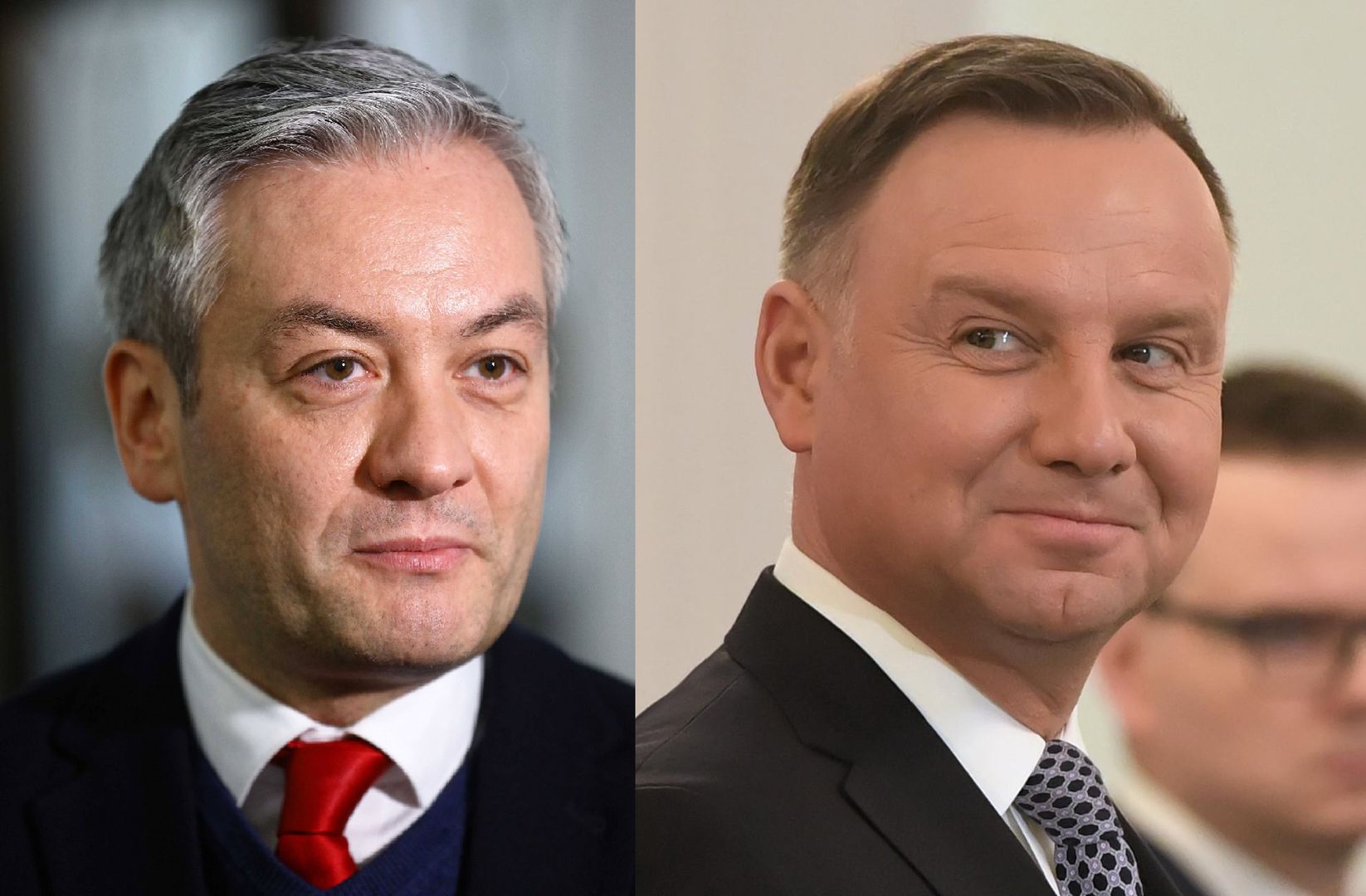 Wybory prezydenckie 2020. Europoseł Robert Biedroń i prezydent RP Andrzej Duda.