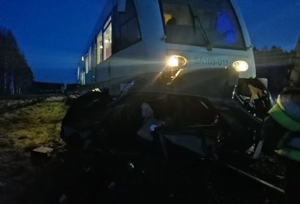Biskupnica. Wypadek na torach.