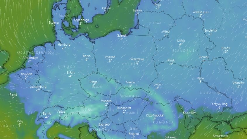 Pogoda. Prognoza na poniedziałek.