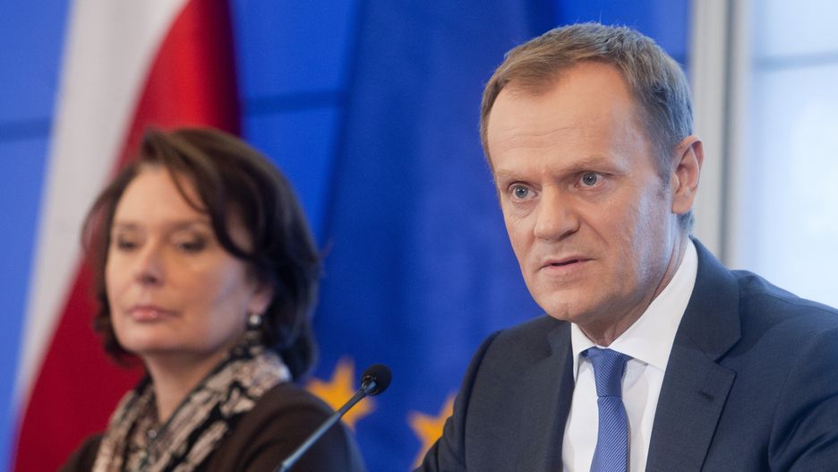 Małgorzata Kidawa-Błońska i Donald Tusk.