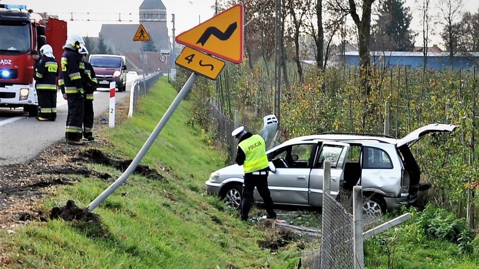 Policja. Wypadek w miejscowości Miłobądz.