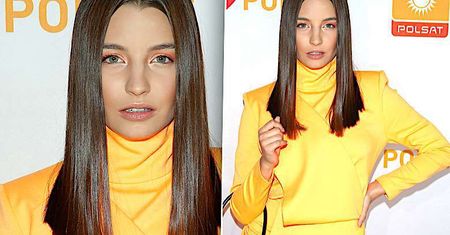 Julia Wieniawa skąpana w pomarańczową mini wyglądała jak słoneczko Polsatu! Stylizacja na 5 z plusem!