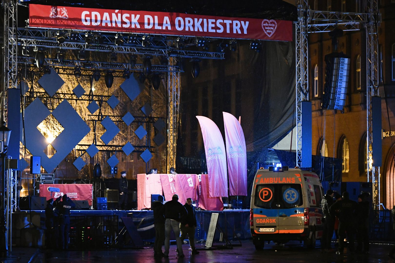 Scena WOŚP w Gdańsku opustoszała