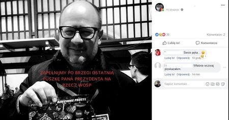 "Ostatnia puszka prezydenta Adamowicza". Zebrano już ponad 700 tys. zł