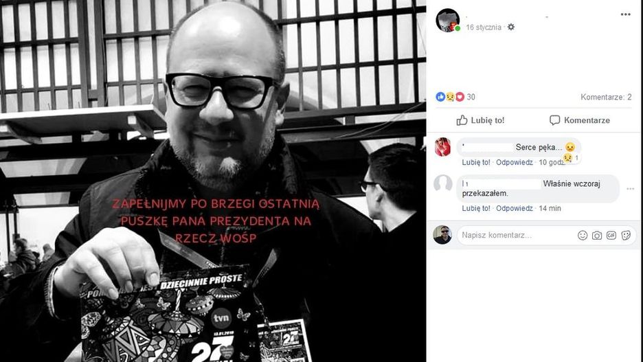 Internauci zebrali już setki tysięcy na "ostatnią puszkę prezydenta Adamowicza"