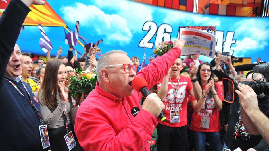 Jurek Owsiak podczas tegorocznego finału WOŚP 