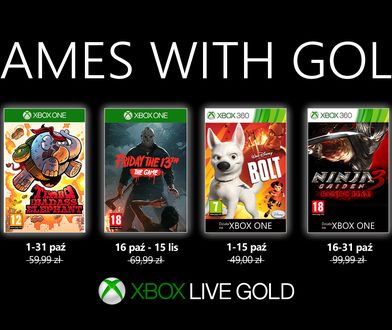 Xbox Live Gold: październikowa oferta gier w Games with Gold