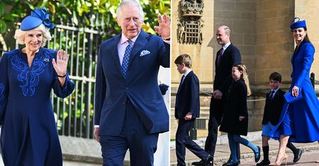 Wielkanoc 2023. Royalsi sfotografowani w drodze na nabożeństwo. Kate i Camilla wyglądały jak siostry