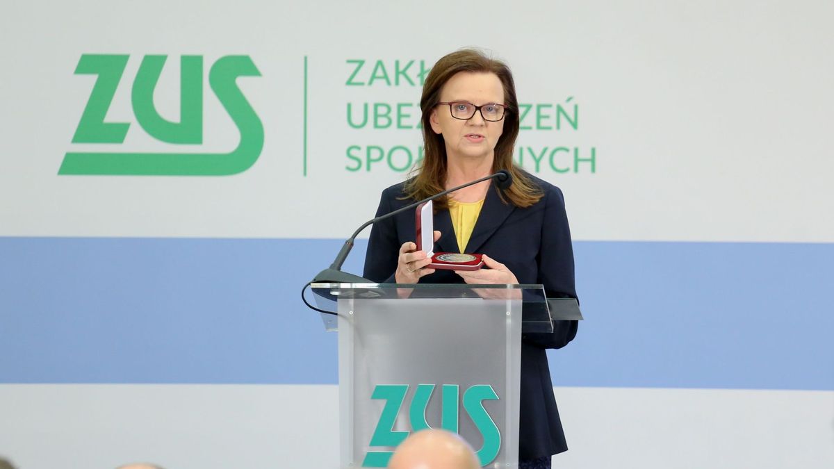 Gertruda Uścińska, prezes ZUS, udostępniła dziennikarzom prognozy Zakładu.