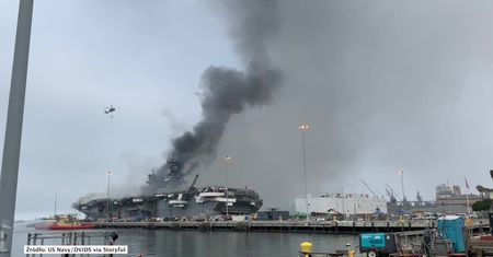 Co najmniej 60 osób zostało rannych w pożarze okrętu amerykańskiej marynarki wojennej w San Diego