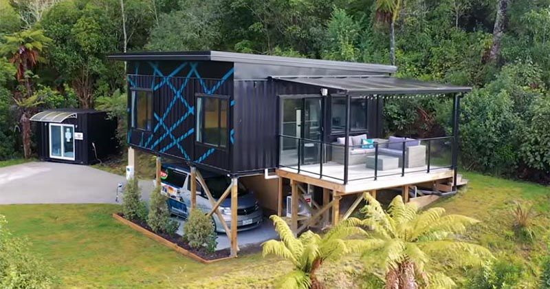 This Woman Designed Her Own Small House Made out of 20ft Tall Shipping Containers!