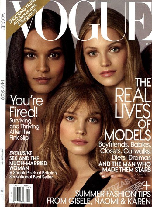 Anna Jagodzińska (pierwsza z prawej), amerykański "Vogue", maj 2009