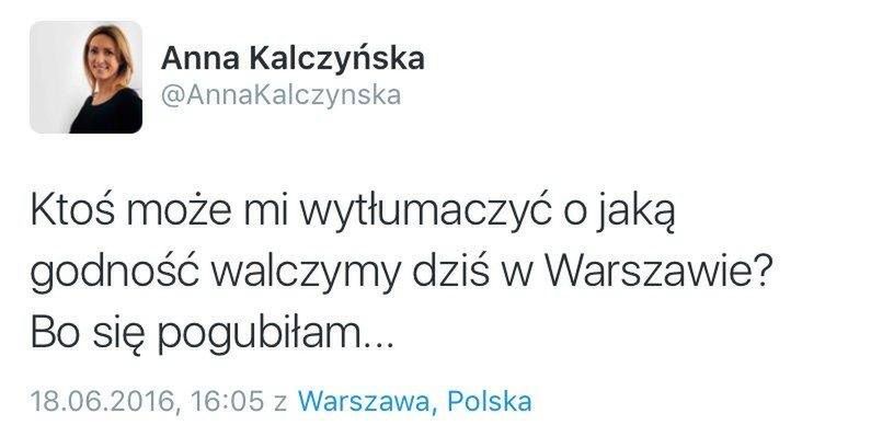 Anna Kalczyńska (scree Twitter)