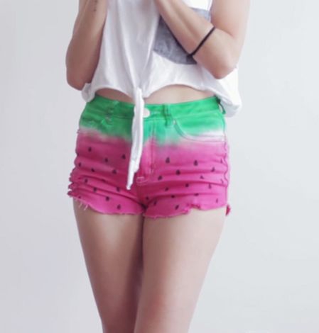 Dyed Watermelon Shorts