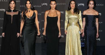 Plejada gwiazd na gali LACMA 2018: Kim Kardashian, Zoe Kravitz, Kourtney Kardashian, Salma Hayek, Dakota Johnson