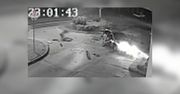 Siła uderzenia wyrzuciła ich z samochodu. Wypadek na rynku w Annopolu.