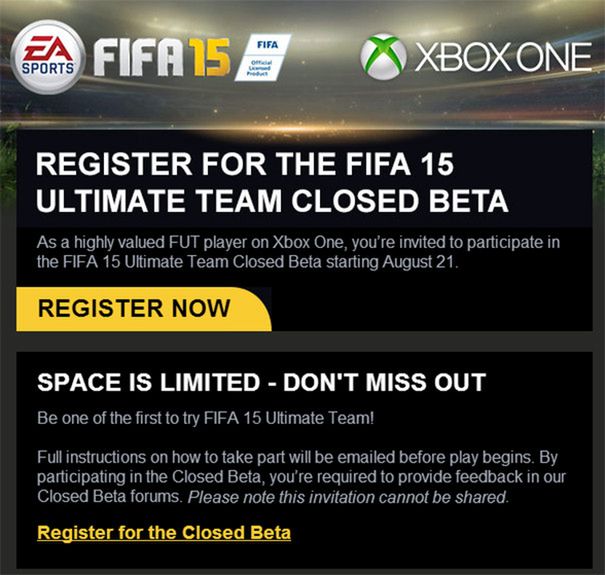 Beta-testy FIFA 15 Ultimate Team tylko na konsolach Microsoftu?