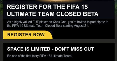 Beta-testy FIFA 15 Ultimate Team tylko na konsolach Microsoftu?