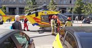 Śmigłowiec LPR lądował w centrum Warszawy. Ratownicy medyczni protestują trzeci dzień.