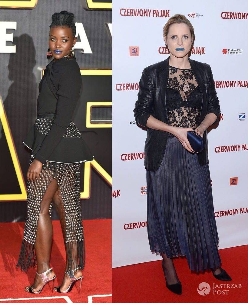 Lupita Nyong'o i Julia Kijowska z niebieskimi ustami (fot .ONS)