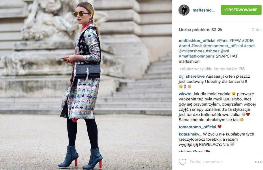 Maffashion, tydzień mody w Paryżu (fot. Instagram)