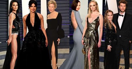 Największe gwiazdy Hollywood na after party Vanity Fair: Priyanka Chopra, Kendall Jenner, Sophie Turner, Miley Cyrus, Liam Hemsworth, Charlize Theron, Renée Zellweger