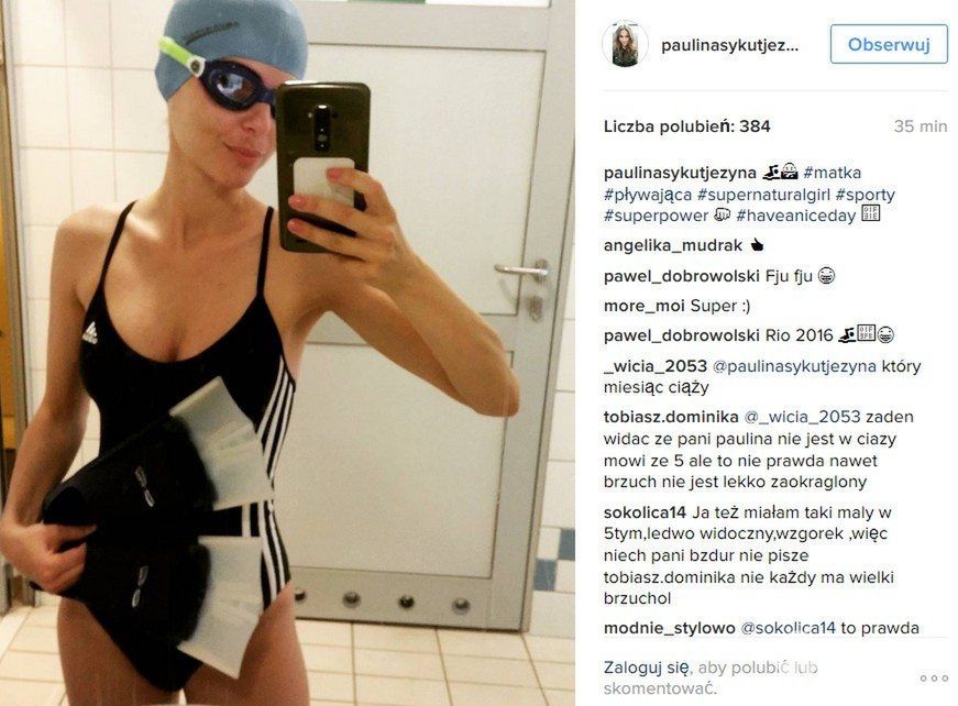 Paulina Sykut-Jeżyna na basenie