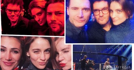 Renata Kaczoruk, Kuba Wojewódzki, Agnieszka Woźniak-Starak... - tak gwiazdy oglądały na żywo walkę Popka z Pudzianem