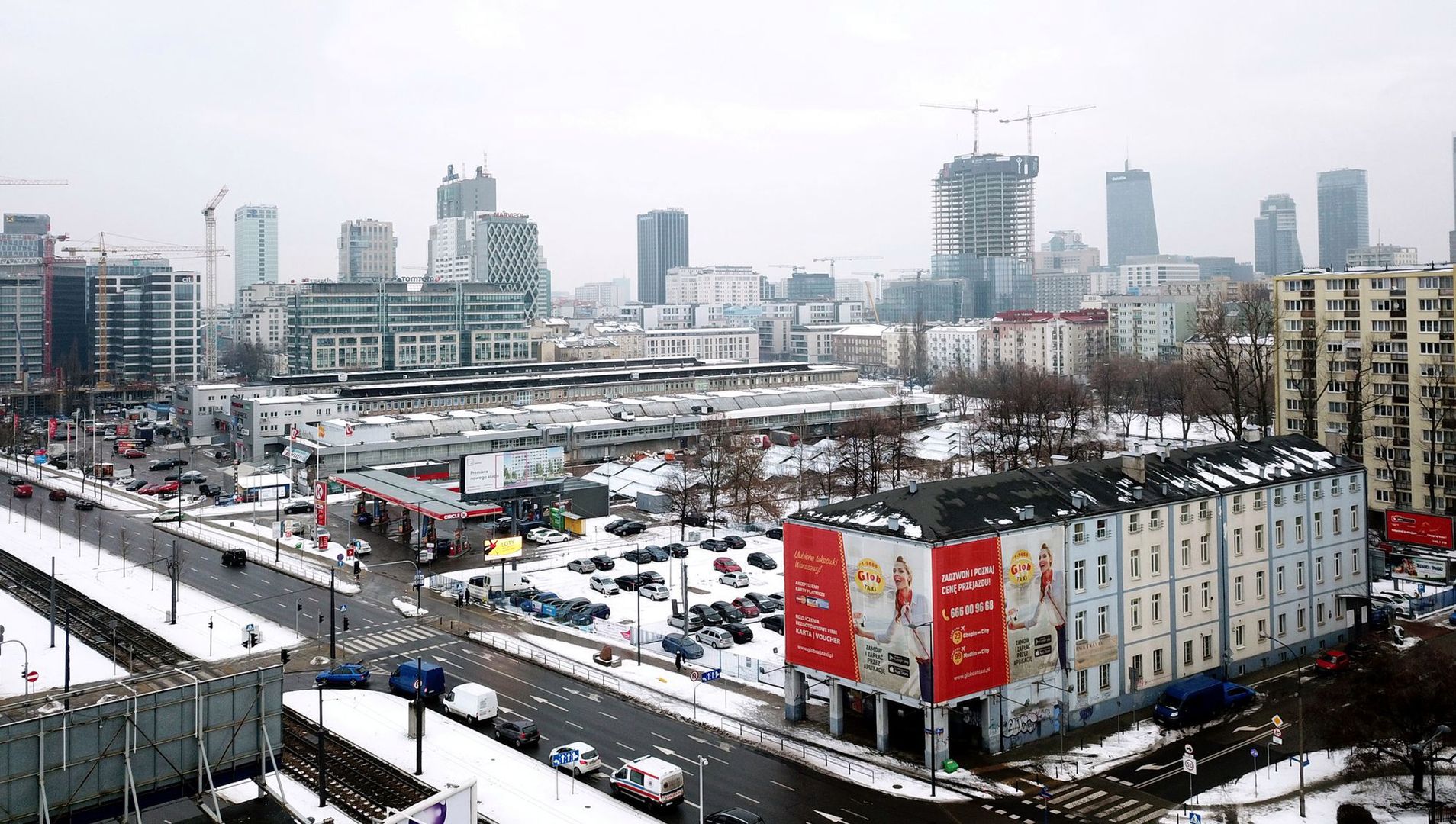 Lokalizacja planowanego biurowca Srebrna Tower przy ul. Srebrnej 16