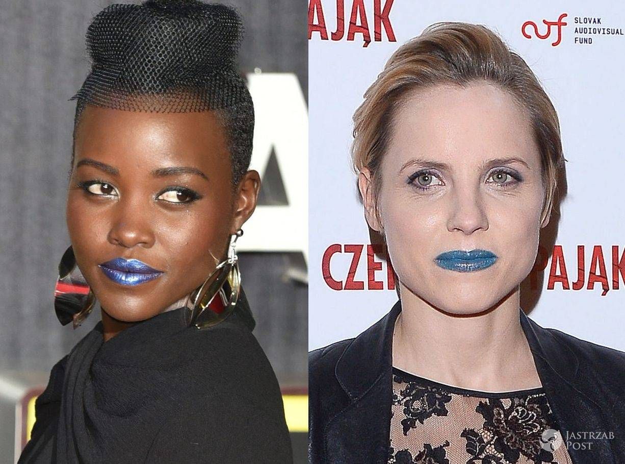 Lupita Nyong'o i Julia Kijowska z niebieskimi ustami (fot .ONS)