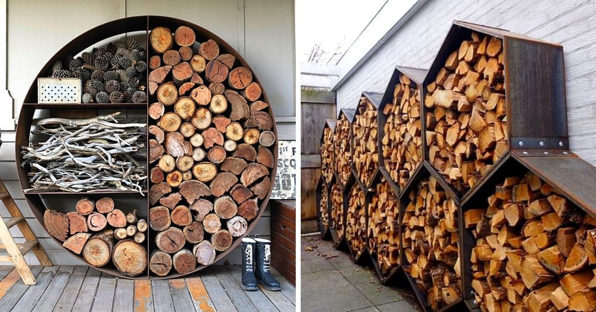 17 pomysłów na zamienienie stosu drewna w podwórkową dekorację. Już nie musisz ukrywać opału w piwnicy