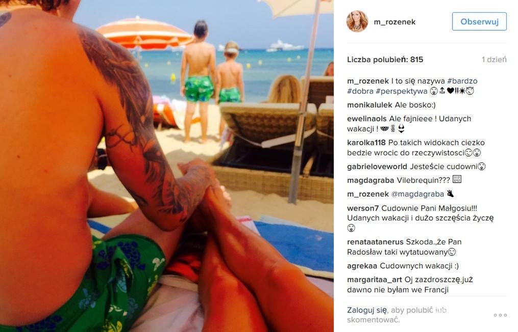 Radosław Majdan, Małgorzata Rozenek i jej synowie Stanisław i Tadeusz są razem na wakacjach