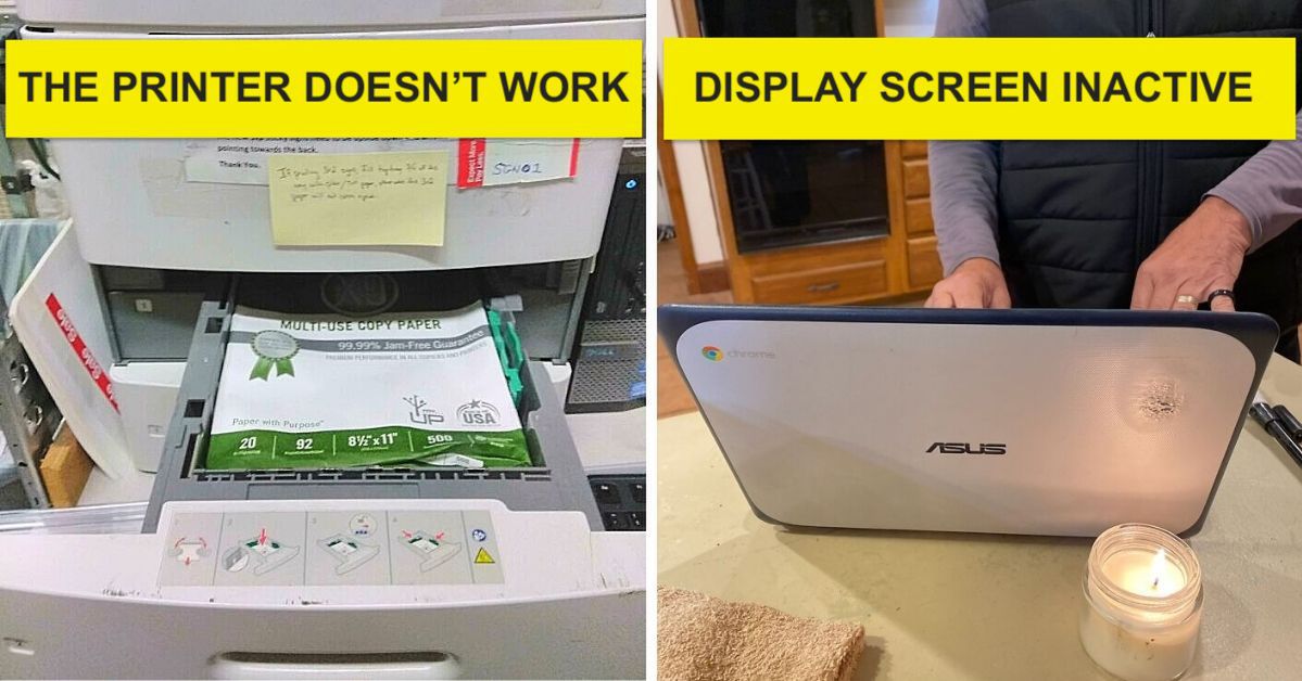 27 Examples of How Not to Handle Electronics. Not Everyone Is Comfortable With Technology…