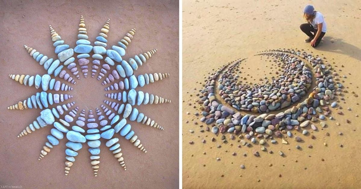 15 Magical Stone Circles. The Mesmerizing Patterns on the Beaches Catch the Eye of Every