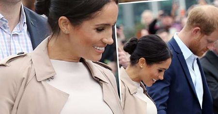 Meghan Markle z dumą podtrzymywała ciążowy brzuszek w Nowej Zelandii. Obcisła sukienka świetnie go podkreśliła!