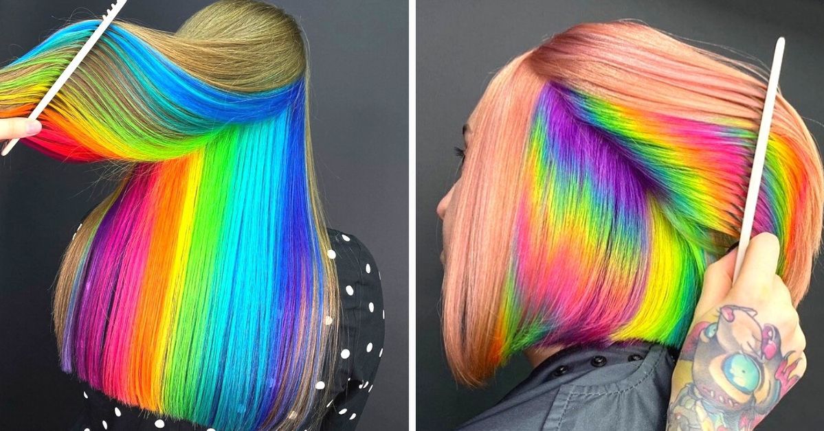 15 Chic Hairstyles and Impressively Daring at The Same Time, With a Pinch of Rainbow Colors