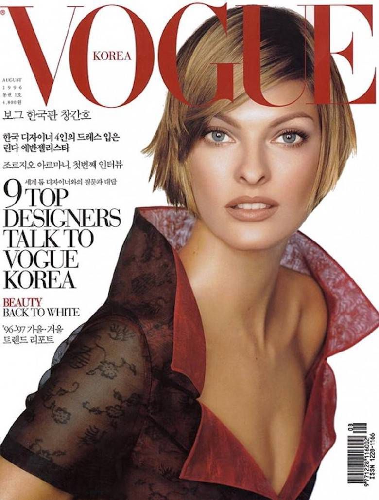 Vogue Korea – pierwsza okładka – Linda Evangelista