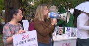 Manifestacja poparcia dla walczących Iranek. Demonstracja w Łodzi