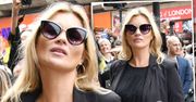 Zjawiskowa Kate Moss promuje ubrania polskiej marki w Londynie. Wysmukliła nogi jednym prostym trikiem
