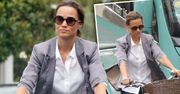 Ciężarna Pippa Middleton relaksuje się podczas rowerowej przejażdżki po Londynie. A brzuszek coraz większy!