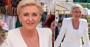 Agata Duda wybrała takie spodnie, że wyglądała, jakby ich nie miała. Pierwsza Dama w pięknej, ale ryzykownej stylizacji