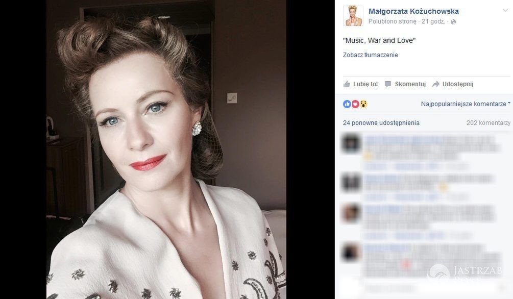 Małgorzata Kożuchowska gra w "Music, War & Love"