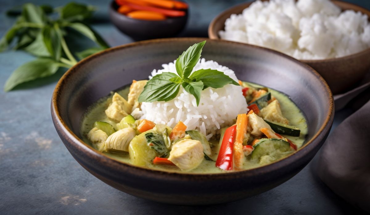 Tajskie zielone curry z kurczakiem - Pyszności; źródło: Adobe