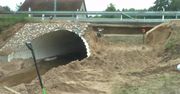 Ulewa uszkodziła most w miejscowości Barczewko w woj. warmińsko-mazurskim