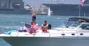 Parada jachtów sympatyków D. Trumpa z 75. urodzin byłego prezydenta USA