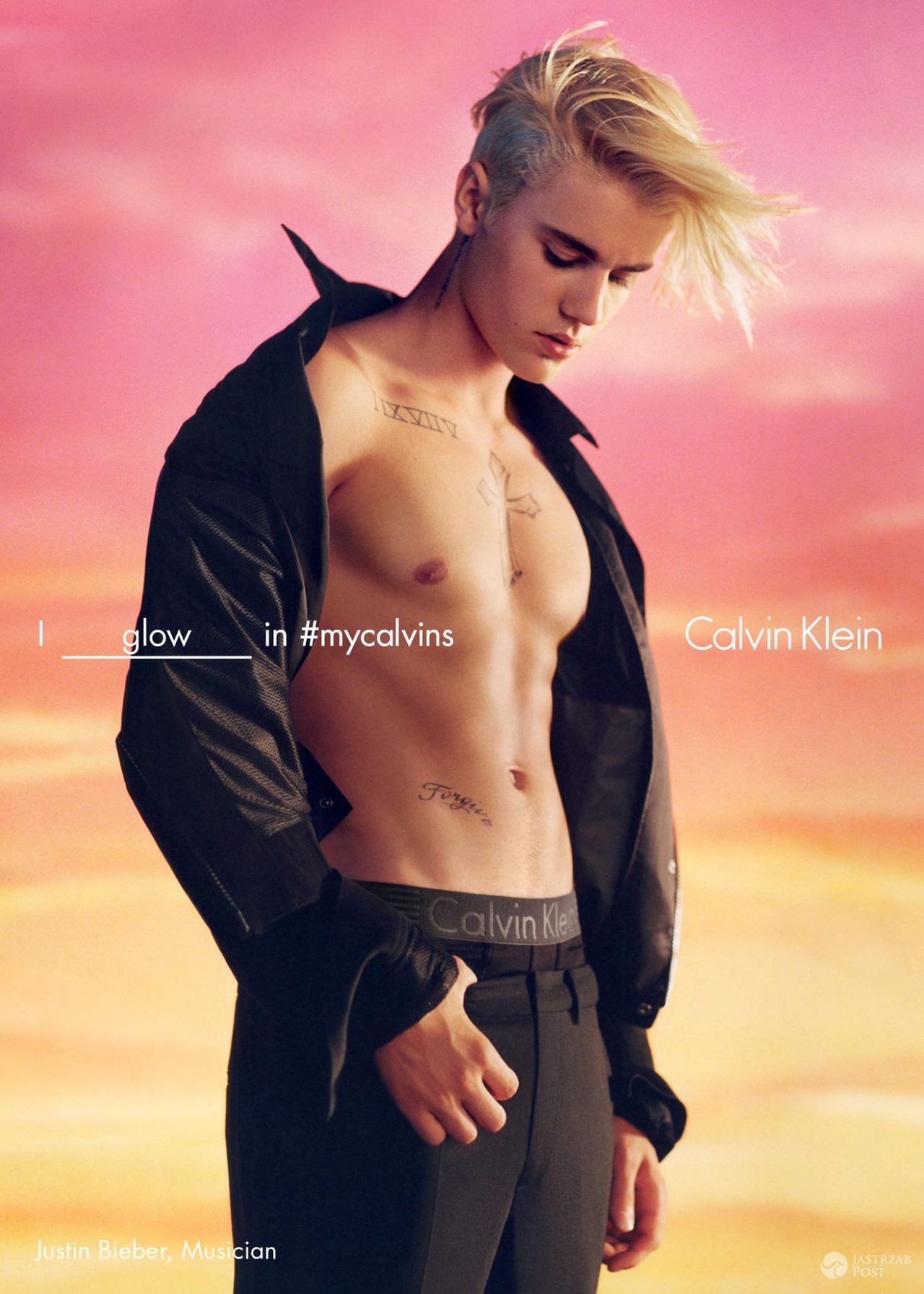 Justin Bieber, Calvin Klein wiosna 2016 (fot. Calvin Klein)