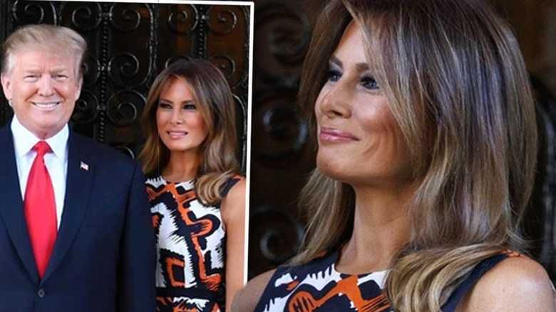 Melania Trump i Donald Trump na spotkaniu z karaibskimi politykami